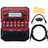 Zoom B1 FOUR Bass Multi-Effects Processor Bundle with Instrument Cable, Patch Cable, Picks, and Austin Bazaar Polishing Cloth
