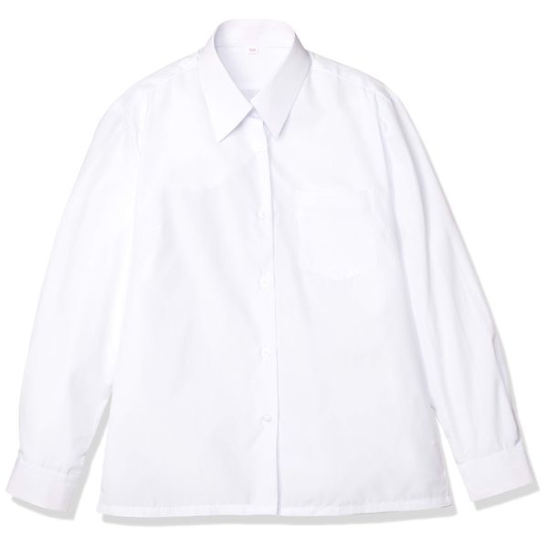 Atelier Sanrokugo at-ch-sre-1834 Women's Long Sleeve White Uniform School Uniform Blouse A Body Shape Stability Easy Care, school shirt