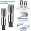 Jognee 2 Piece Pipe Thread Drill Set, BSP Pipe Thread, Thread Taper 1/2 inch, 3/4 inch Internal Thread, Pipe Thread Drill, for External Thread Machine, Single Thread Drill Shape