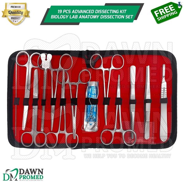 19 Pcs Advanced Dissecting Kit For Students Biology Lab Anatomy Dissection Set