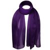 Basic Sense Plain Chiffon Soft Sheer Scarf, Purple