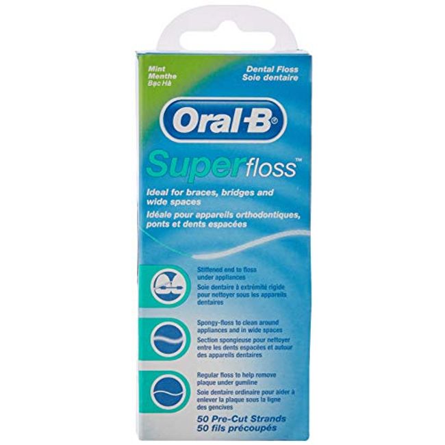 Oral-B Super floss 50 pre cut strands Mint