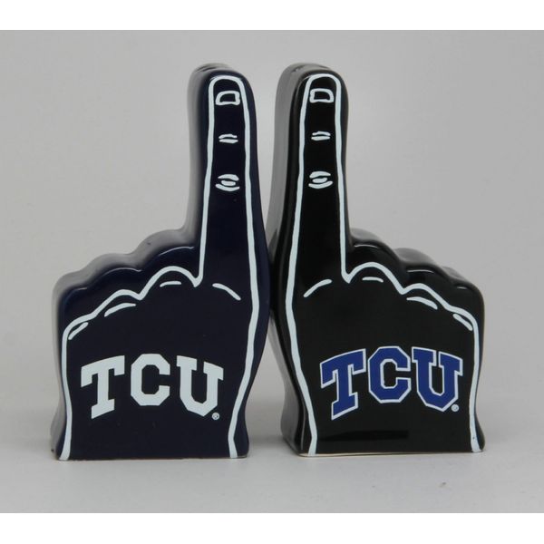 Pacific Trading Collegiate Licensing Salt and Pepper Shaker -TCU Foam Finger