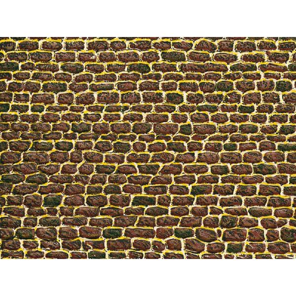 HO Card sheet (1) irregular cut stone wall