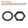 4 Set Guitar Nut and Washers 3/8" Guitar Input Output Jack Socket Nut Black