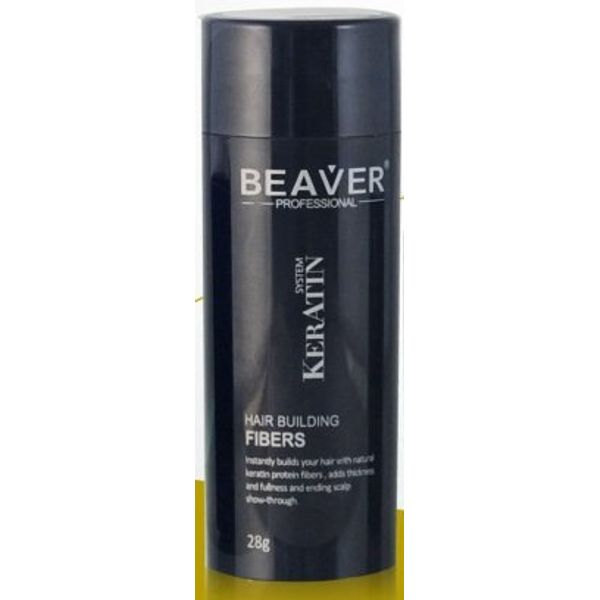 Beaver KERATIN Hair Building Fibres Hair Loss Concealer 28g LIGHT BROWN (Beaver Fibres)