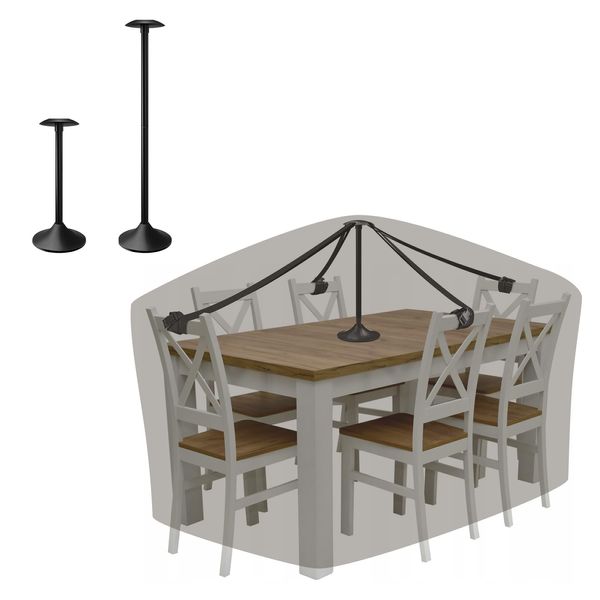 ULTCOVER Patio Furniture Cover Support Pole Adjustable Height from 15 inches to 27 inches, Eliminate Pooling of Water or Fallen Leaves and Dust