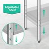 30"x24"x35" Kitchen NSF Prep Table Stainless Steel Workbench Height Adjustable
