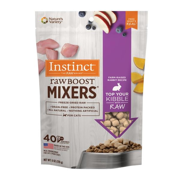 Instinct Raw Boost Mixers Freeze Dried Raw Cat Food Topper, Grain Free Cat Food Topper