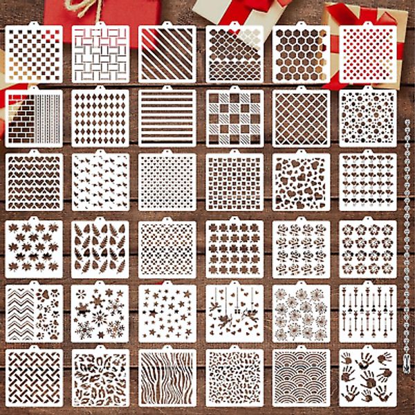 JULBEAR 36 PCS Cookie Stencil, Royal Icing Cookie Cake Stencils Reusable Pattern