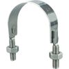 TRUSCO TSGPU20A-SUS U-Band for SGP Tubes, SUS304, Nominal Diameter, 20A, Thread Diameter 3/8