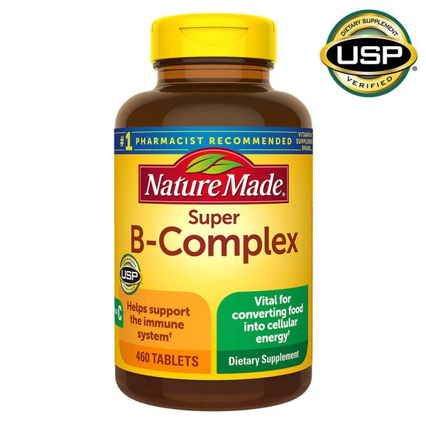 Nature Made Super B-Complex Vitamins Immune System Cellular Energy, 460 Tablets