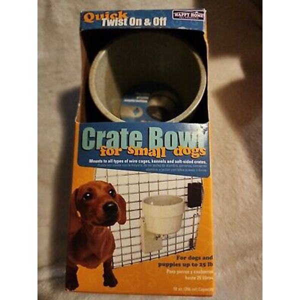 Happy Home Pet Products Mountable Dog Crate Bowl 10oz 1¼ Cups (T2)