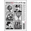 Darkroom Door Collage Cling Rubber Stamp - DDCS030 Steampunk Squares