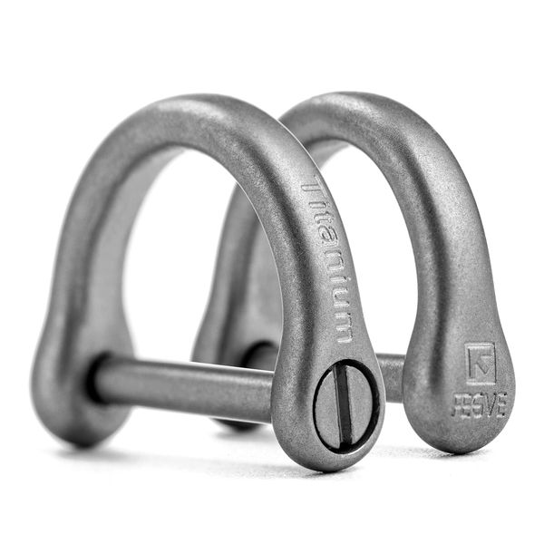 [TISUR] Key Ring Titanium Key Car Motorcycle Key Chain D Ring for Smart Key Keychain (Grey/S*2pcs)
