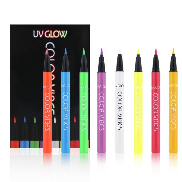 Set Eyeliner Liquido Neon, 8 Colori Eyeliner Opaco Colorato a Lunga Durata e Cruelty Free, Matte Liquid Eyeliner High Precision Long Lasting Eye Liner Luminoso Pigmento Lunga Durata Impermeabile