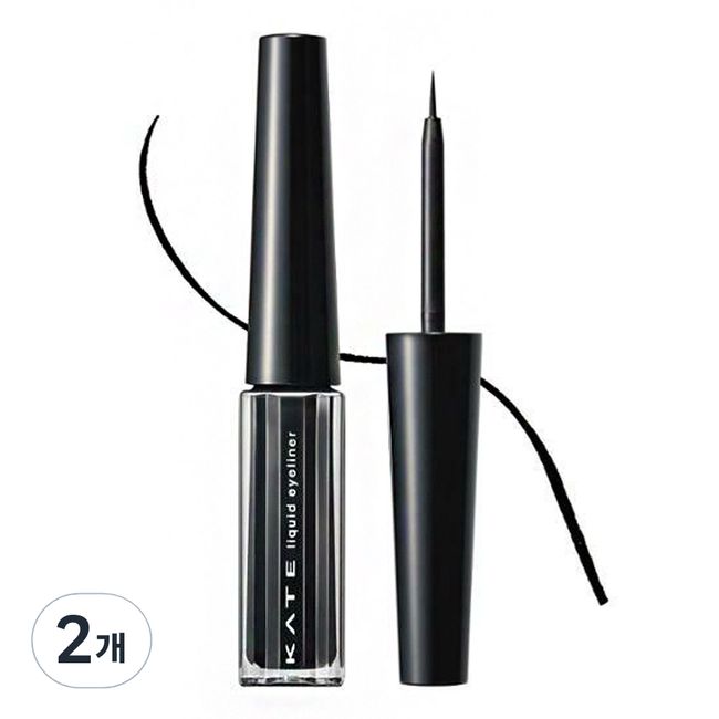 Kate Gel C Liquid Eyeliner 1.5ml, BK-1 Glow Black, 1EA