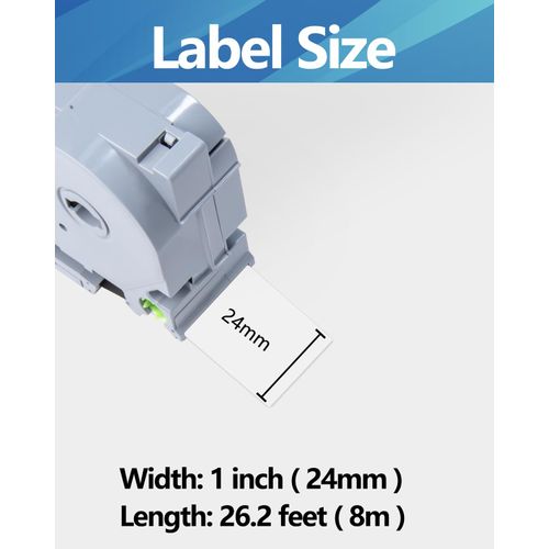 Weemay 3 Pack TZe151 24mm Black on Clear Laminated Label Tape Compatible with Brother Label Maker Tape TZe-151 TZe 151 TZ-151 TZ151 for PTouch PT-E500 PT-D600 PT-P750W PT-P900W Printer, 1 In x 26.2 ft