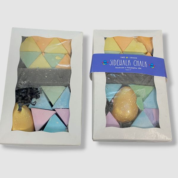 TWEE Kid's Dragon Scales and Egg Sidewalk Chalk 2 Pack