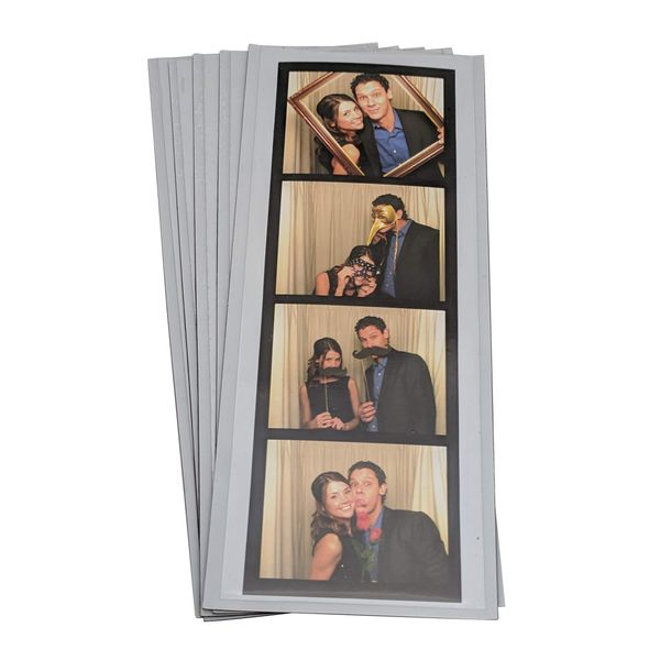 Photo Booth Nook - 25 Pack - Flexible Magnetic Picture Strip Holder - Vinyl Photobooth Strip Frames - Crystal Clear Surface, Lightweight, Shatterproof Material - Ideas for Party Favors -2 x 6” Inch