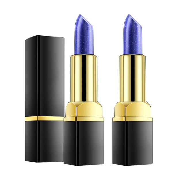 LICHENGTAI Farbwechsel Lippenstift, Magic Temperature Color Change Lippenstift Make-up Lippenpflege, Blue Rose Moisturizing Lippenstift Geschenk für Frauen