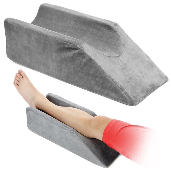 Leg Elevation Wedge Pillow Knee Foam for Sleeping Post Surgery Foot Leg Rest Pillows Knee Support Cushion Medical Elevated Pillow Leg Elevator Bed Positioning Wedge Ankle Surgery Recovery (50cm Long)