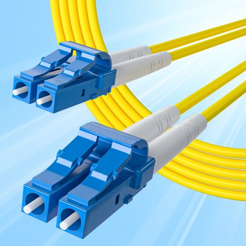 10Gtek LC to LC OS2 Singlemode Duplex 1 Metre, Fibre Optic Patch Cable, Fibre Optic Patch Cable 9/125μm LSZH for SMF SFP SFP+ Transceiver, Yellow