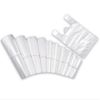 XUMIN 100pcs Reusable 18x26cm Clear Plastic Drawstring Closure Rectangular Food Storage Bags