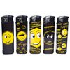 Zactly 5 x SMILEY FACE Design Electronic Lighters Gas Refillable Full Set UK