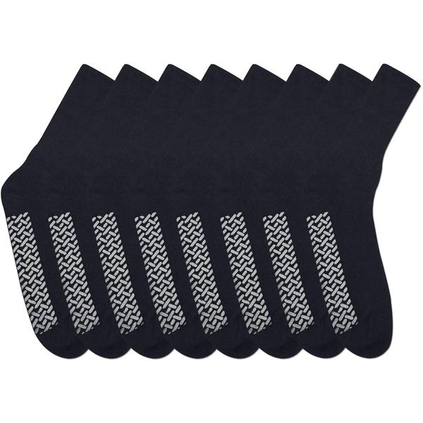 Noble Health Care Diabetic Non Skid Hospital Slipper Socks 6 Pack (Size-13-15)