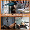5Pack 1/4" to 3/8" Drill Socket Adapter Kit - Impact Driver Compatible, Extension Socket Driver Bits