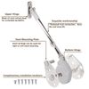 Zinc Alloy Soft Close Hinges - 2-Pack for Toy Boxes, Wooden Chests & Trunks