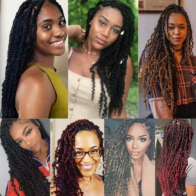Leeven 7 Packs Passion Twist Braiding Hair for Butterfly Locs Natural Black  Water Wave Crochet Passion Twist Hair for Women 30 Inch Super Long Bohemian  Braids Synthetic Crochet Hair 1B# 30 Inch (