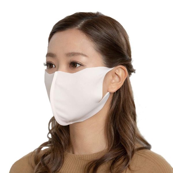 BLUESKUNK Clean & Dry (3D Stereoscopic) Mask, Made in Japan, Blue Skunk, Cloth Mask, Mouth Clean, Non-woven Fabric Sheet, Cosmetic Crumble Prevention, Gauze, Lipstick, Virus Protection (Baby Pink)