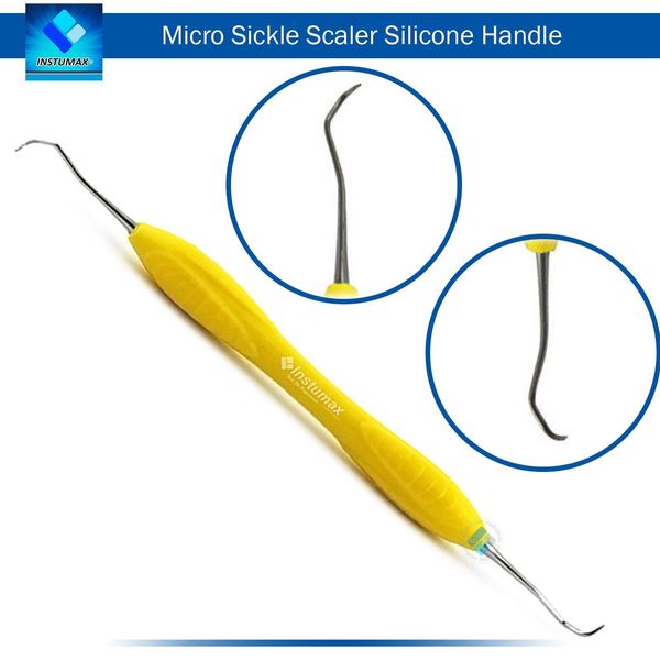 MICRO SICKLE SCALER SILICONE COATED DENTAL INSTRUMENT HAND PERIODONTAL ERGONOMIC