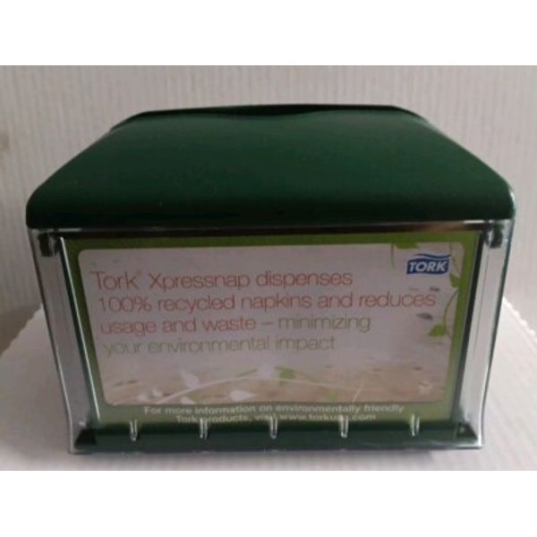 Tork Xpressnap Tabletop Restaurant Napkin Dispenser Clear/Green