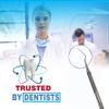 A2Z- 6pc Dental Pick Oral Hygiene Probe #17A Angled Tip, Tooth Scraper Tartar & Plaque Remover Professional,Personal & Pet Oral Care Use - Tooth Cleaning at Home - 100% Stainless Steel, 5.5" Length