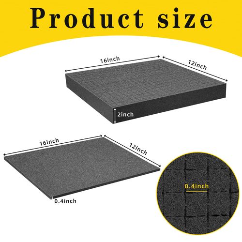 DECOHS 4 PCS Pick Apart Foam Insert -2 Size Pick and Pluck Foam -Pluck Pre Cube Sheet Foam with Bottom Use for Board Game Box Cases Storage Drawer
