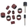 12pc 1/4in + 1/2in Drum Sanding Sander Grinding Kit for Rotary Tools 3.17mm Shaft