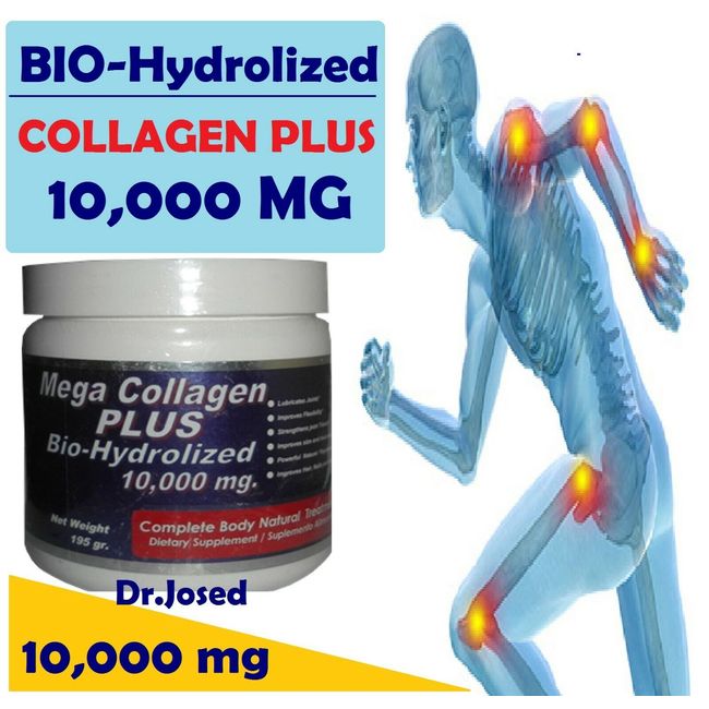 COLLAGEN powder PLUS BIOHYDROLIZED 10000 mg Chondroitin Glucosamine unisex