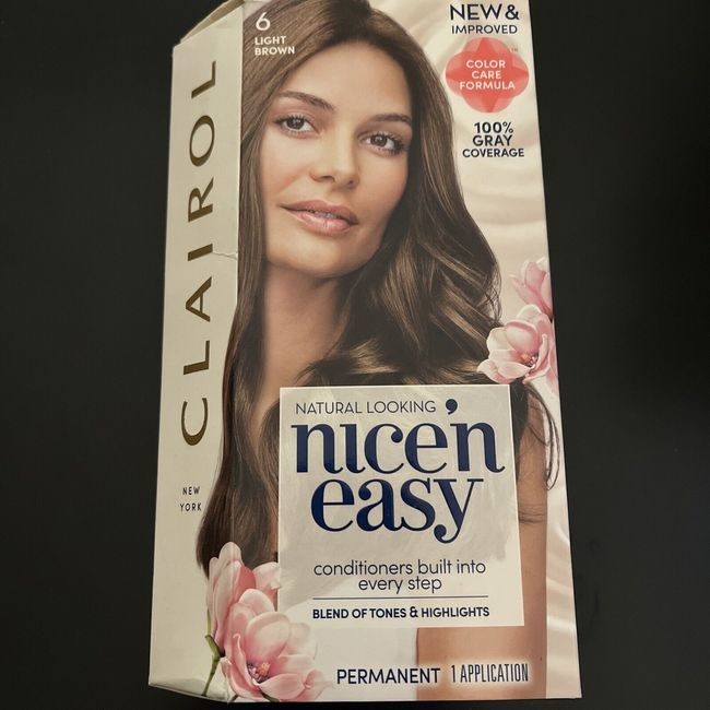 Clairol Nice'N Easy Color Care Formula Permanent Hair Color 6 Light Brown  B