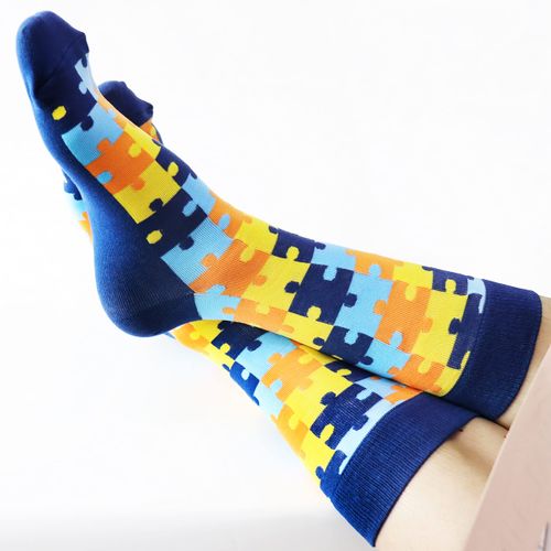 Jeasona Mens Funny Fun Crazy Dress Crew Socks Pack Funky Cool Gifts (Colorful Geometry 12 Pairs)
