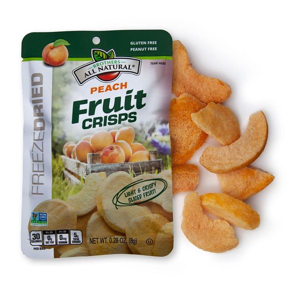 Brothers-ALL-Natural Fruit Crisps, Yellow Peach, 0.28-Ounce Bags (Pack of 24)