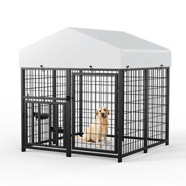 Large Dog Kennel Outdoor Pet Pens Dogs Run Enclosure Animal Hutch Metal Coop ...