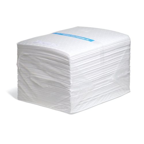 New Pig Oil Mat - Oil-Only Absorbent Mat Pad - 100 Pads per Bag - 15" x 20" Pad - Absorbs up to 28 ounces per Pad - MAT403