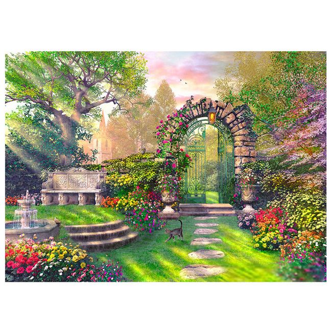 Jigsaw Puzzle A garden gate