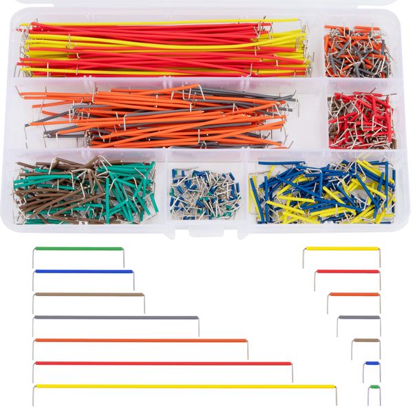 QIMEI-SHOP Jumper Kabel Kit Breadboard Jumper Wires Male zu Male 14 Verschiedene Längen Sortiert mit Kunststoffbox 560 Stück