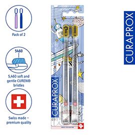 Curaprox CS 5460 Ultra-Soft Toothbrush, Hento Toto Special Edition, Pack of  2