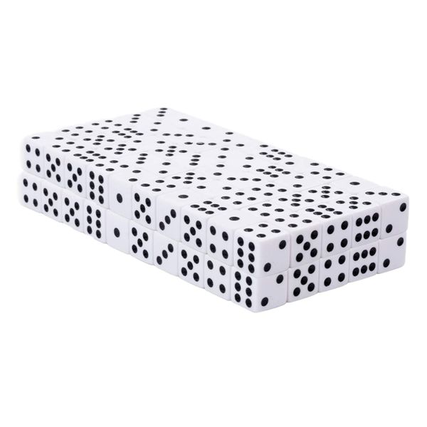 Regal Games Dice Set 6 Sided - Playing White 16mm Set of Dice - Square Dice for Classroom or Family Game Night - 100 Dice