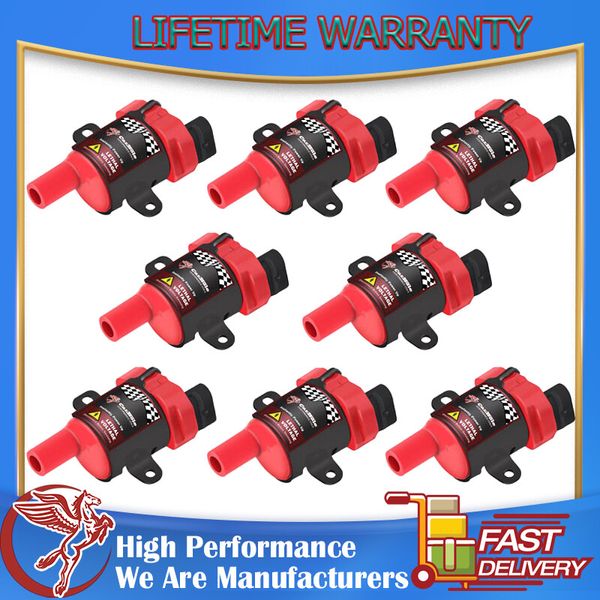 8Pcs High Performance Ignition Coils For GMC Chevy Silverado 4.8/5.3/6.0L UF262